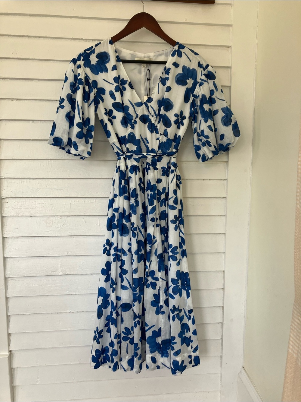 NWT Pinch Blue White Floral Midi Dress